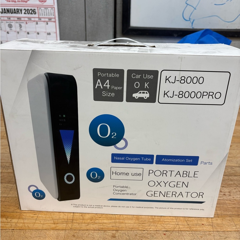 KJ-8000PRO Portable Oxygen Generator - Black